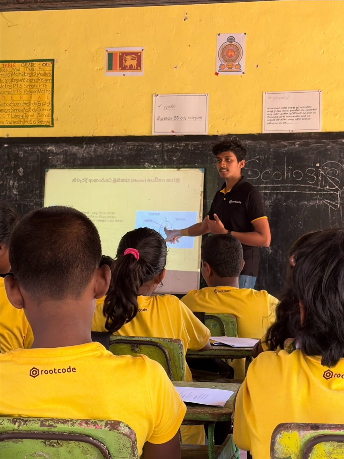 Teaching a computer literacy class in a rural school